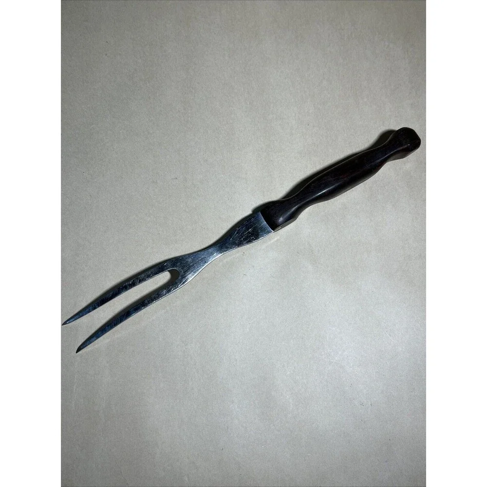 Cutco No.1027 Carving Fork‎ w/Brown Handle Made In USA